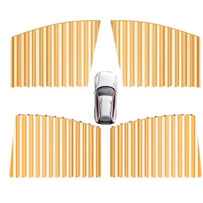 Magnetic Sun Shade For Car 4PCS Heat Insulation Automotive Sun Shade Soft Window Shades For Family Car & Commercial Vehicle