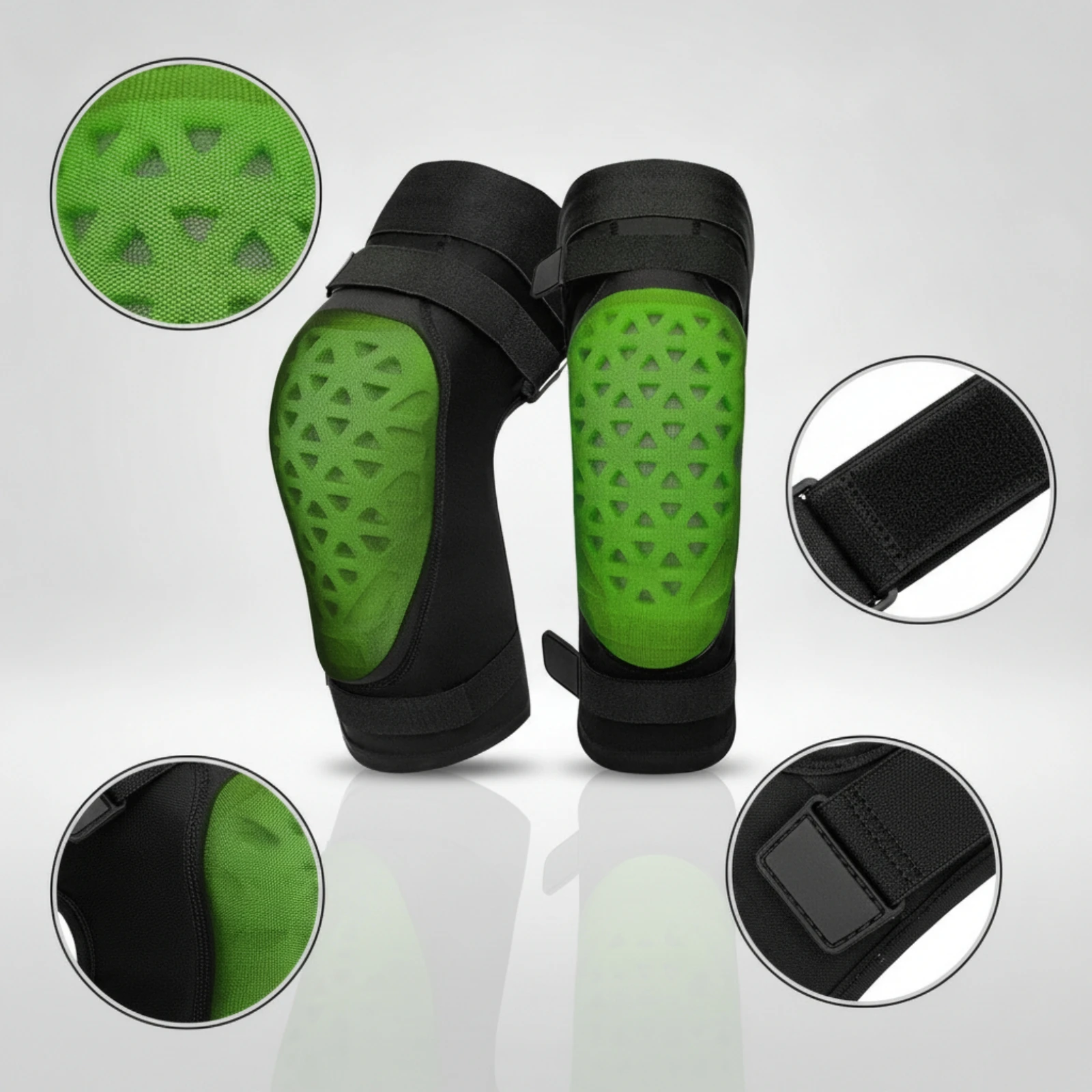Ski Knee Protectors Padded Knee Sleeves with Impact Pads Breathable Long-Lasting for Skiers, Skiing, Winter Sports
