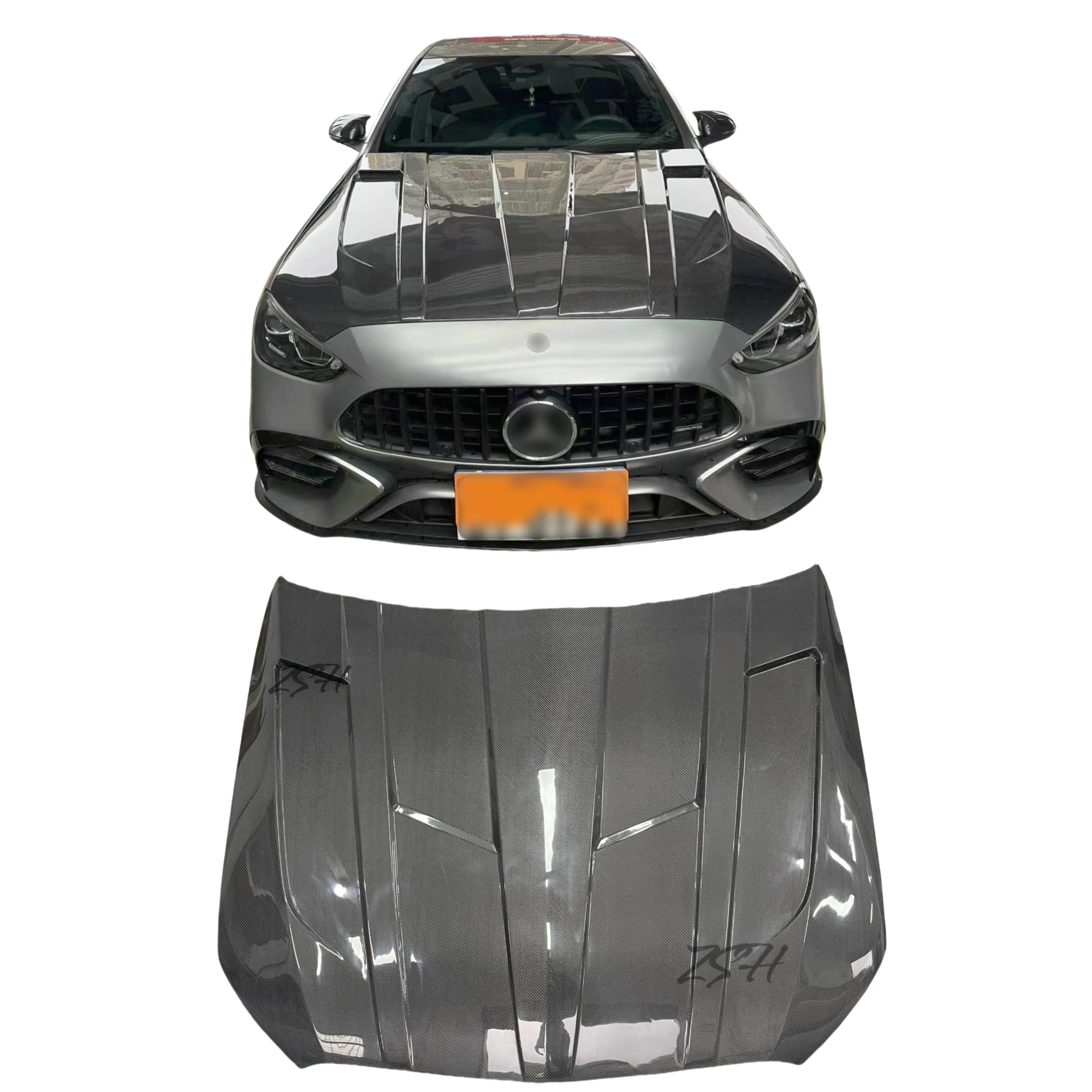 

Tom AutoLD Style Carbon Fiber Front Hood for Mercedes Benz W206 C Class Carbon Fiber Bonnet