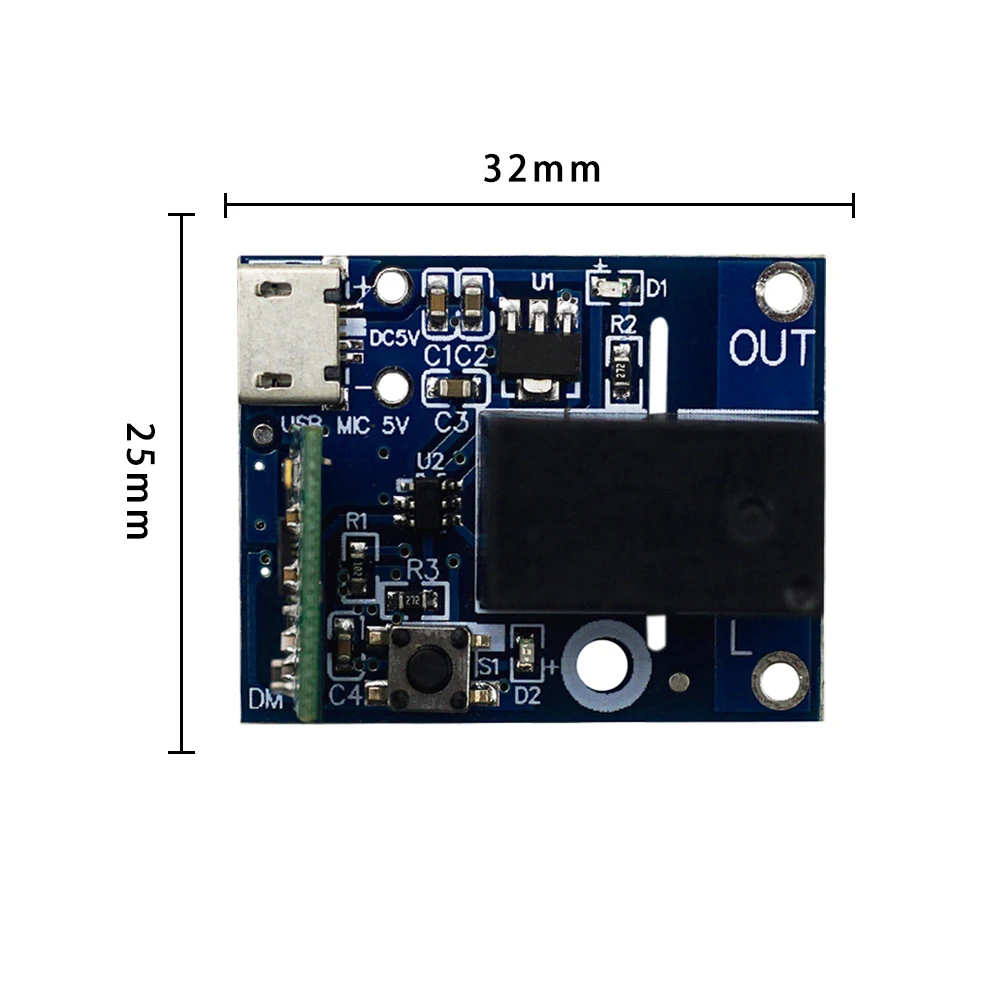 Mini WiFi Interruptor Inteligente, DC 5V, Controle USB, 2.4G, 1 Canal, Módulo Receptor de Relé Sem Fio, EWelink App, Interruptor de Luzes LED