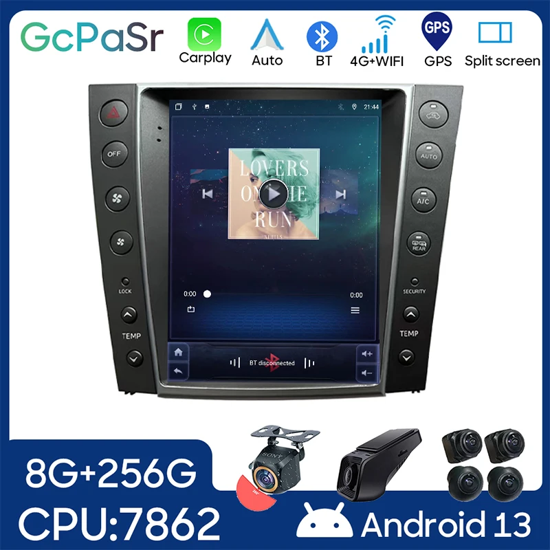 9.7 Inch Android 14 For LEXUS GS300 GS350 GS400 GS430 GS460 2004 - 2011 Car Radio Player Carplay Autoradio Video Multimedia GPS