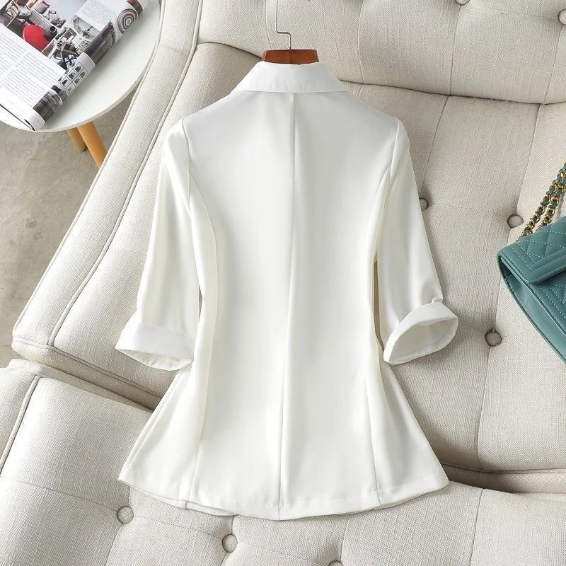 

Long Blazers Woman Personality Slanted-Breasted Anti-Pilling Wrinkle Lantern Skew Pleating Artificial Fluff Colorful Club