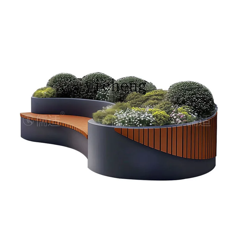 

LX outdoor flower box seat combination commercial street municipal courtyard villa milk tea shop cafe