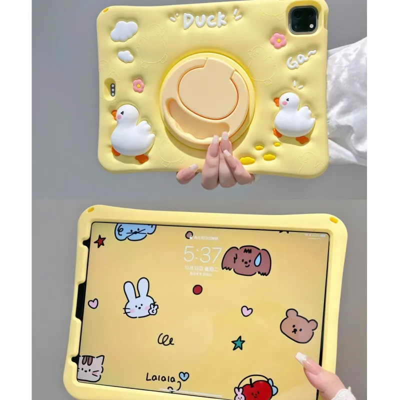 3D Cartoon Cute Kids Case For Samsung Tad A9 X110 X115 A11 8.7 A9Plus X216B X218U A11Plus 11inch Silicone Tablet Protective Case