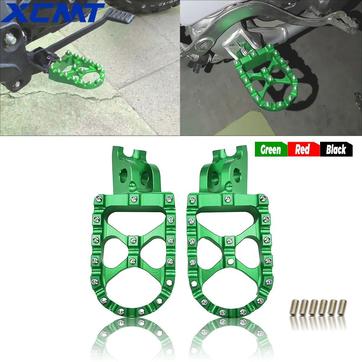 

Motorcycle CNC FootRest Footpegs Foot Pegs Pedals For Kawasaki KX250 KX450 2019 2020 KX250F KX450F 2017 2018 KLX450R 2008-2023