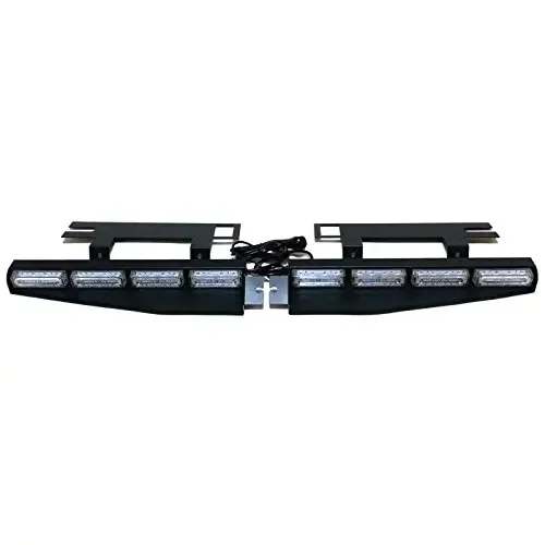 

HTAUTO 12V 32W 16LED Sun Truck Strobe Flashing Emergency Vehicle Visor Light Bars for Sucker Dashboard Interior Windshield