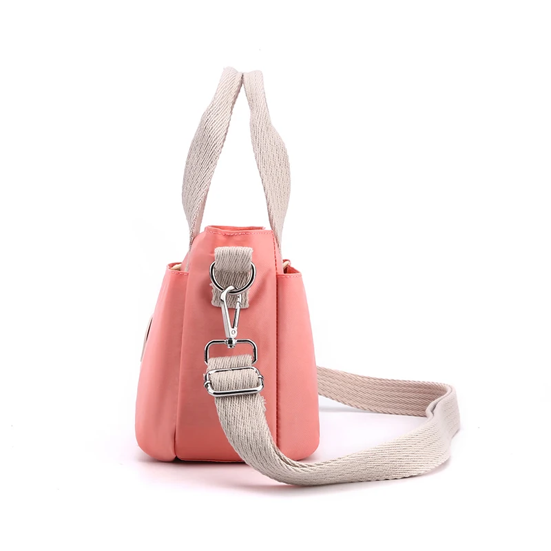 Bolso de mano de nailon impermeable para mujer, bandolera informal, bolso de mano para teléfono celular, bolso de hombro ligero para niña