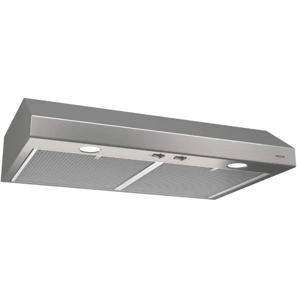 Hood Glacier Range Hood dengan cahaya, kipas pembuangan untuk di bawah Kabinet, baja tahan karat, 36-inch USA