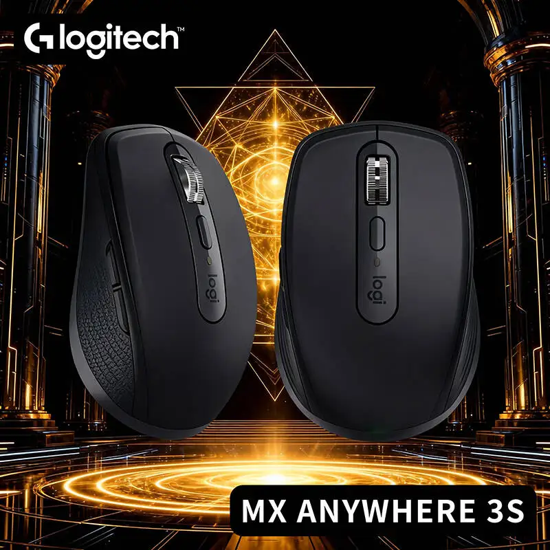 Durable Logitech MX Anywhere 3S Mouse - 8000 DPI Darkfield, MagSpeed Hyper-Scroll, Quiet Clicks, USB-C Charging
