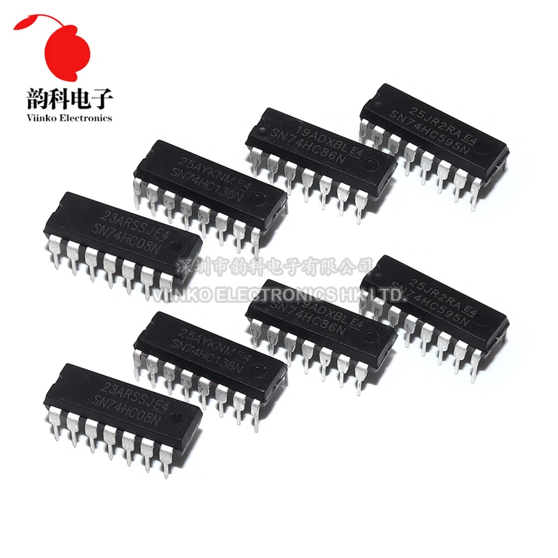 10PCS 74HC595N 74HC595 DIP-16 SN74HC595N DIP16 DIP  SN74HC257N 74HC257 SN74HC393N 74HC393 SN74HC590AN 74HC590 SN74HC590N 74HC590