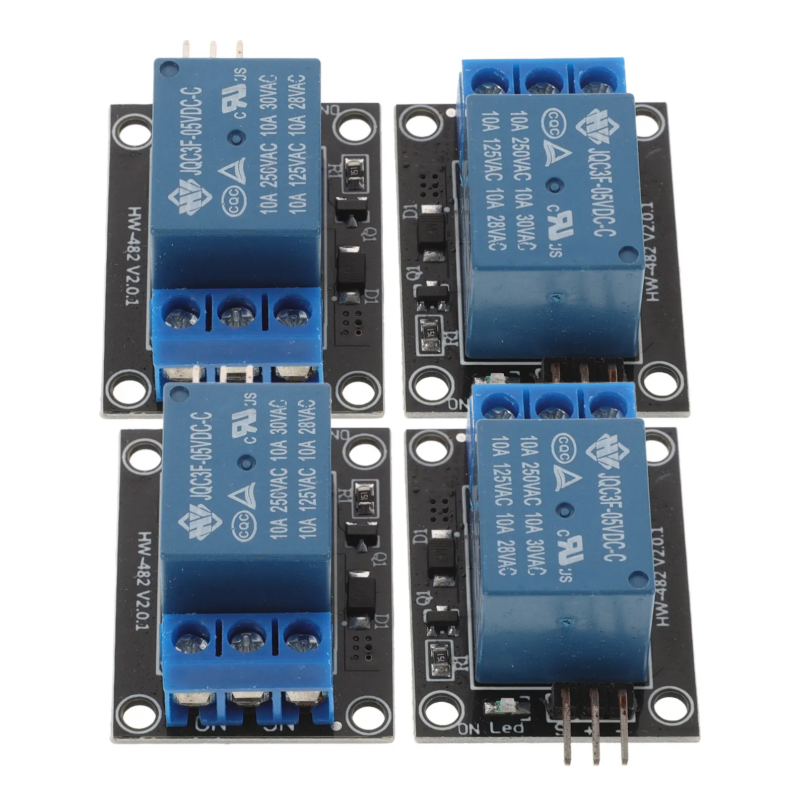 4Pcs Relay Module Single Channel Relay Control Board Module Compatible for Mcu Appliance Control Arm Avr 5V