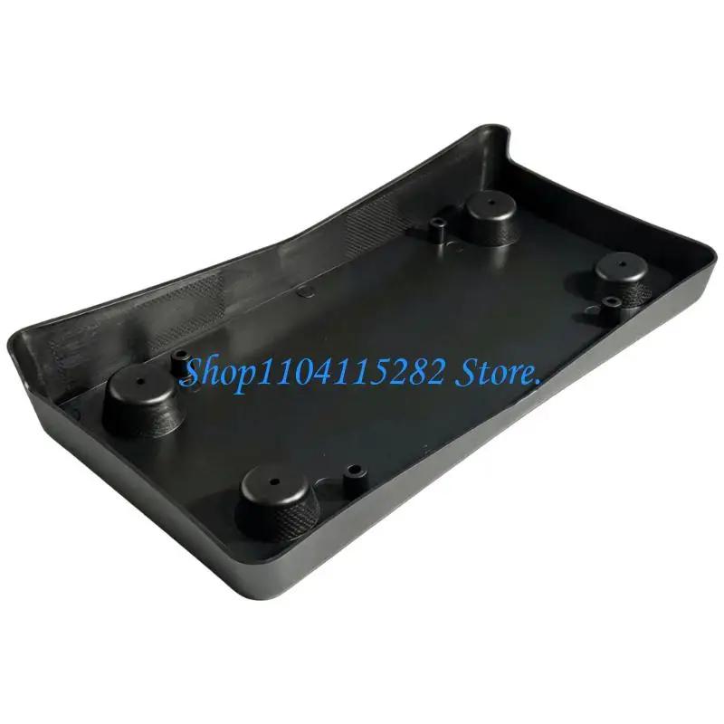 Black ABS Front License Plate Bracket for 2015-2020 Vehicle Application, Direct-Installation Design Identified by GM1068205 and