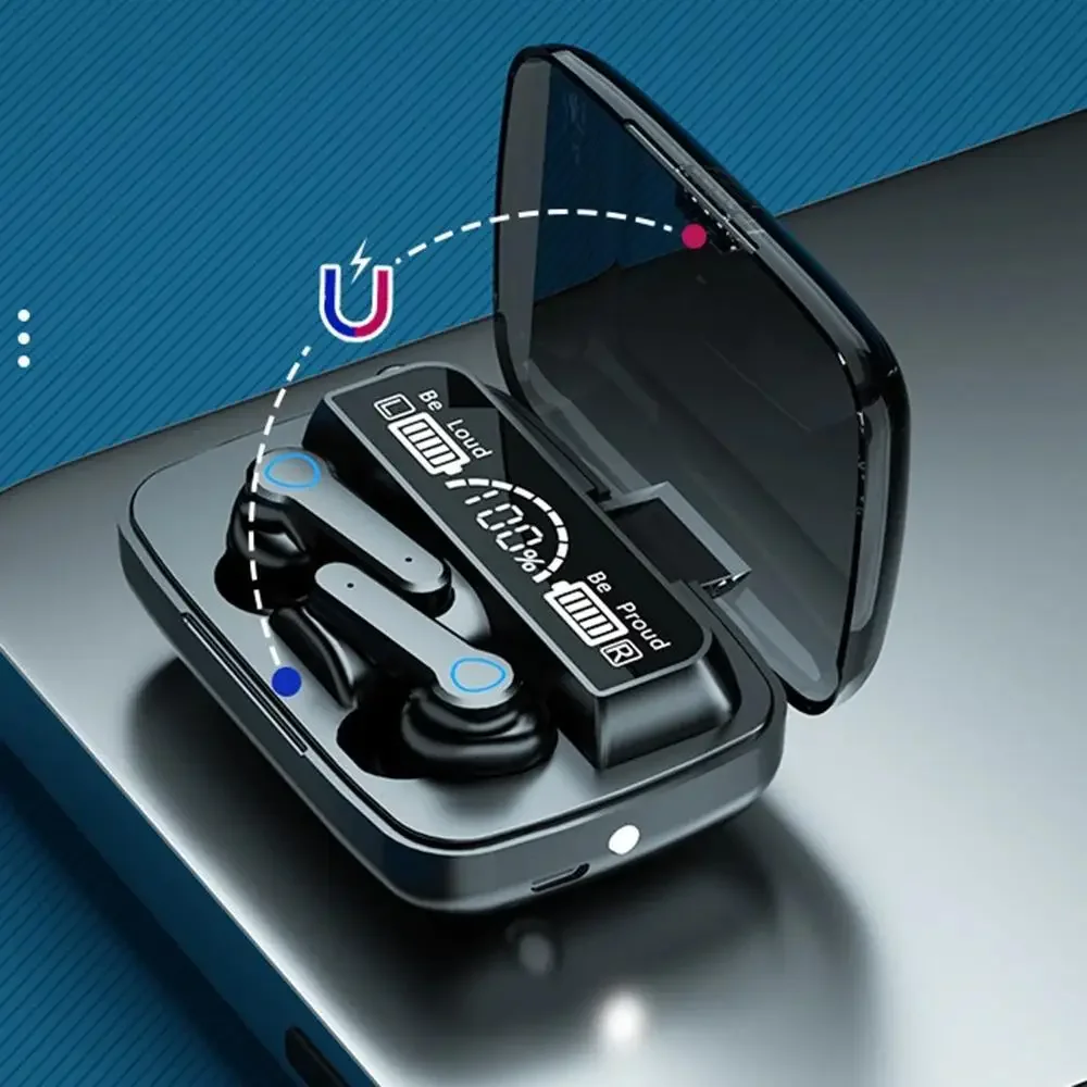 M19 headset TWS Earphone Intelligente Touch Control Wireless Bluetooth-compatible Headphones Waterproof LED Display With Mic