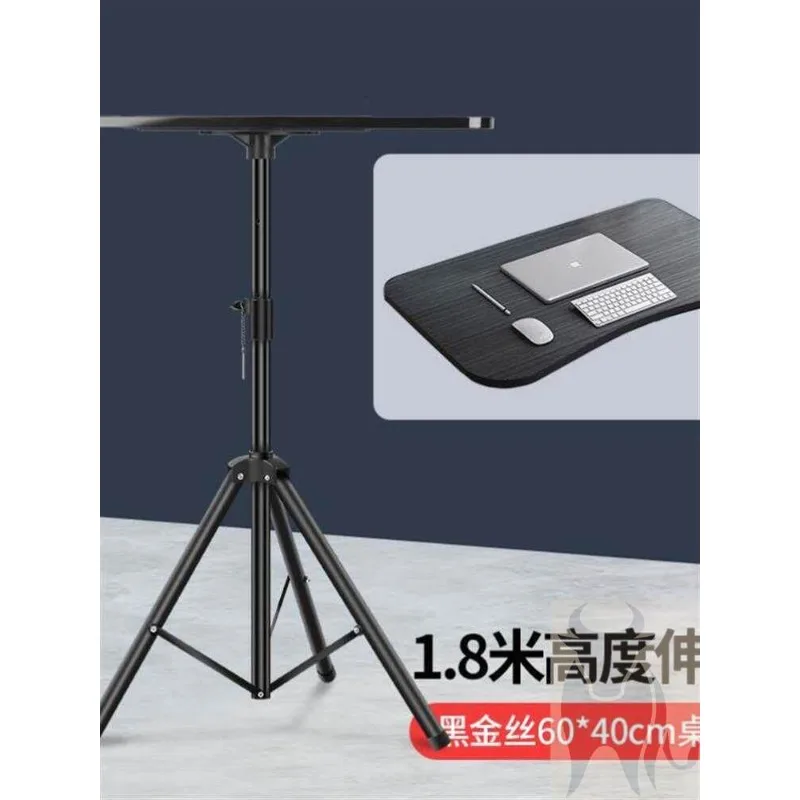 Height Adjustable Laptop Standing Desk Portable Foldable Workstation for Office Outdoor Live Streaming RV Camping image 3