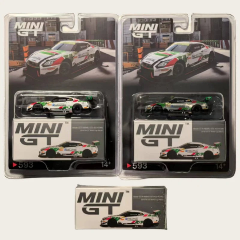 在庫あり：gt-r-gt3-23-no-593-合金ダイキャストミニチュアシミュレーションカーモデル、大人の装飾品、男の子のおもちゃ、子供のギフト