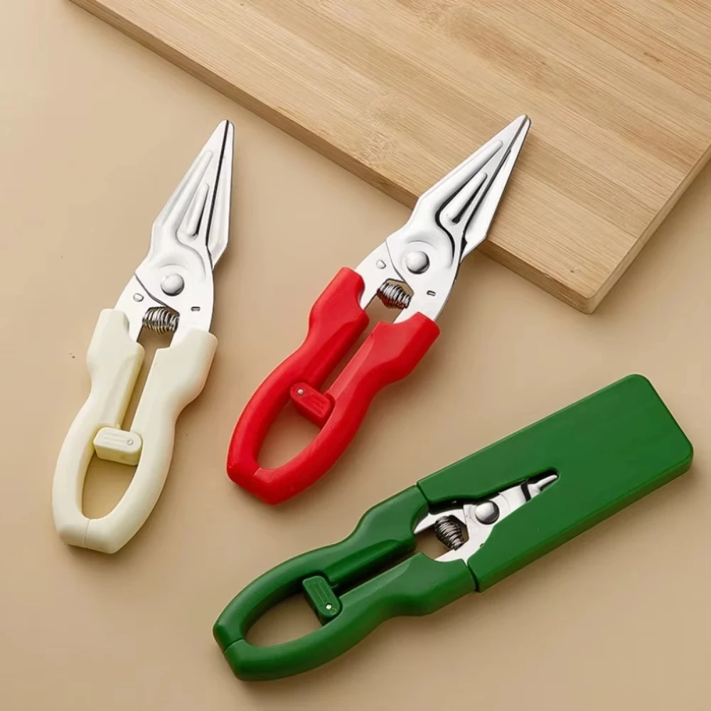 Multi-Functional Stainless Steel Magnetic Kitchen Scissors Detachable Home Chicken Bone Food Scissors For Meat Vegetables