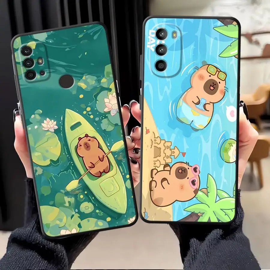 Чехол для Moto S30 Pro X30 Pro Edge 20 30, мягкий чехол для телефона, милый капибара
