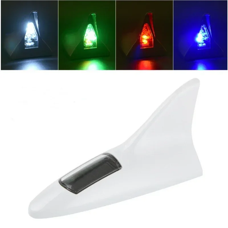 

Car Decoration Solar Shark Fin Antenna Pilot Light Modified Tail Light Warning Flash Light for Vehicles