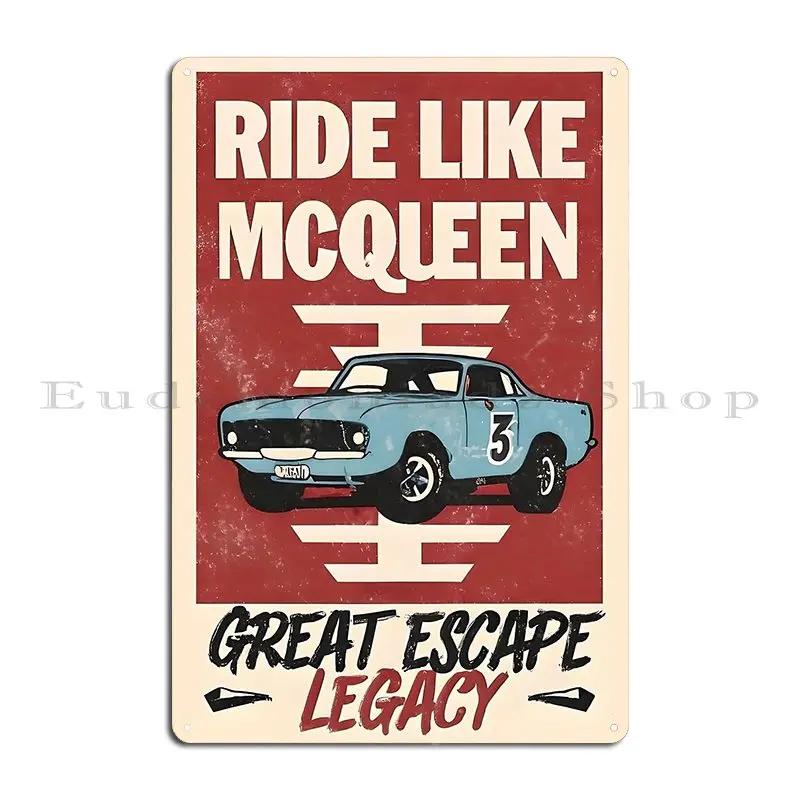 Ride Like Mcqueen Metal Sign Bar Plaques Club Bar Home Print Tin Sign Poster