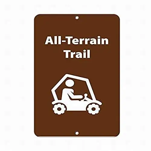 Fsdva All Terrain Trail Activity Park Signs Park Guide A,B,C Sign Metal Signs  Street Safety Sign