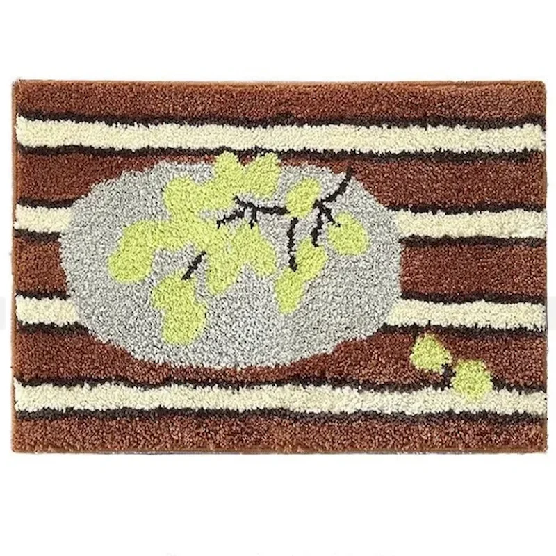 VIKAMA Line Striped Bedside Carpet Abstract Anti Slip Soft Floor Mat Bedroom Living Room Indoor Home Decoration