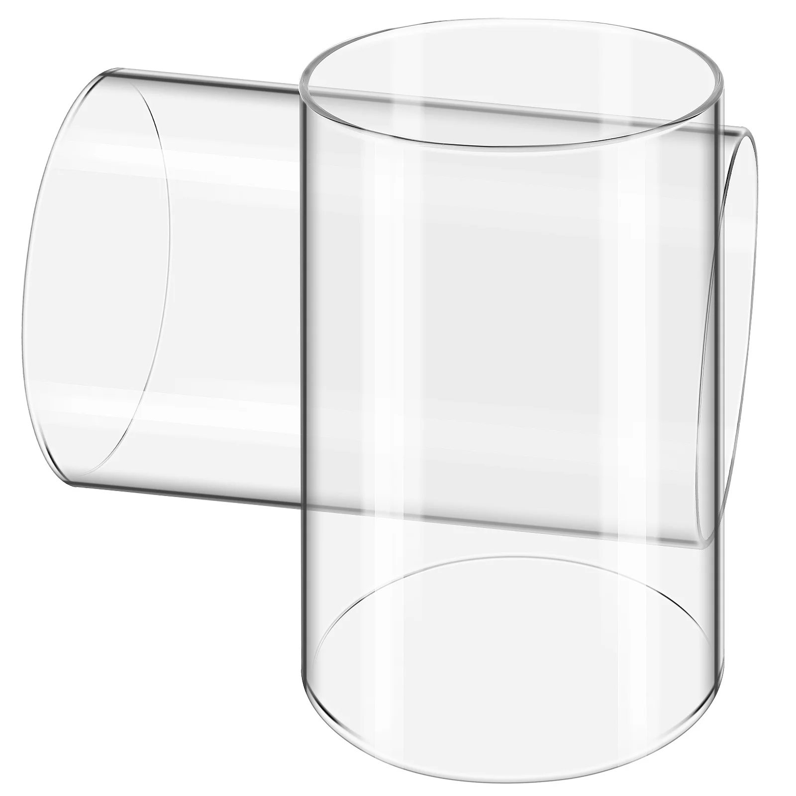 

2 Pcs Replacement Glass Shades Tealight Holder Tall Candles Cover Lamp Transparent Cylindrical Cylinder