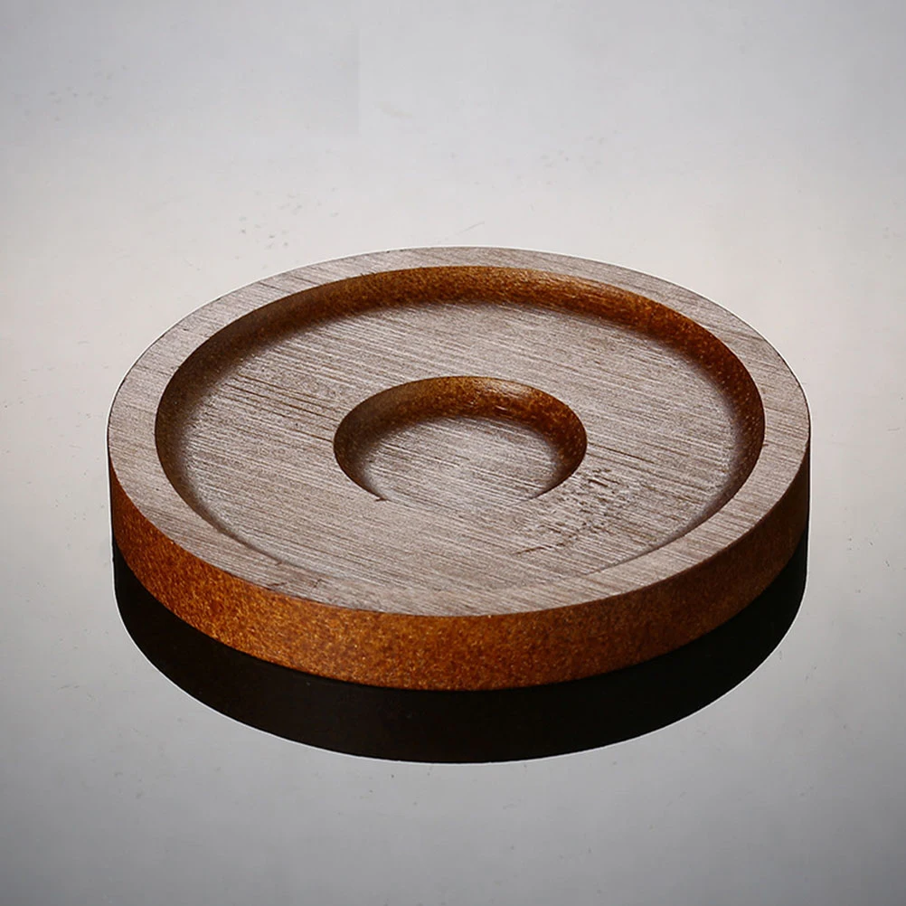 

6Pcs Round Wooden Coaster Set Creative Rotatable Pads Rustic Wood Drink Glass Holder Insulation Protection Tabletop Bar