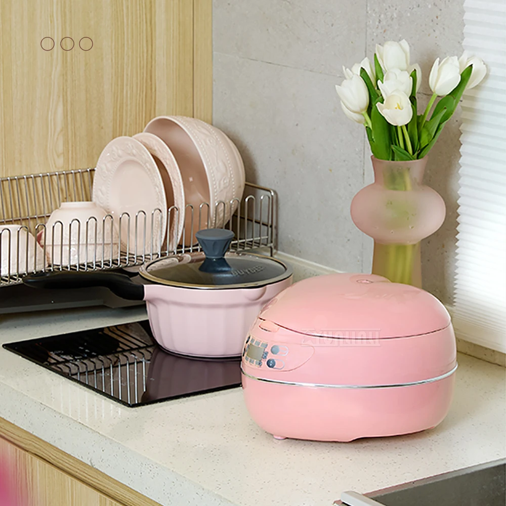 1, 8L pengukus penanak nasi rumah tangga 220V Multi Cooker multifungsi penanak nasi dapur pengukus memasak nasi 1-3 orang