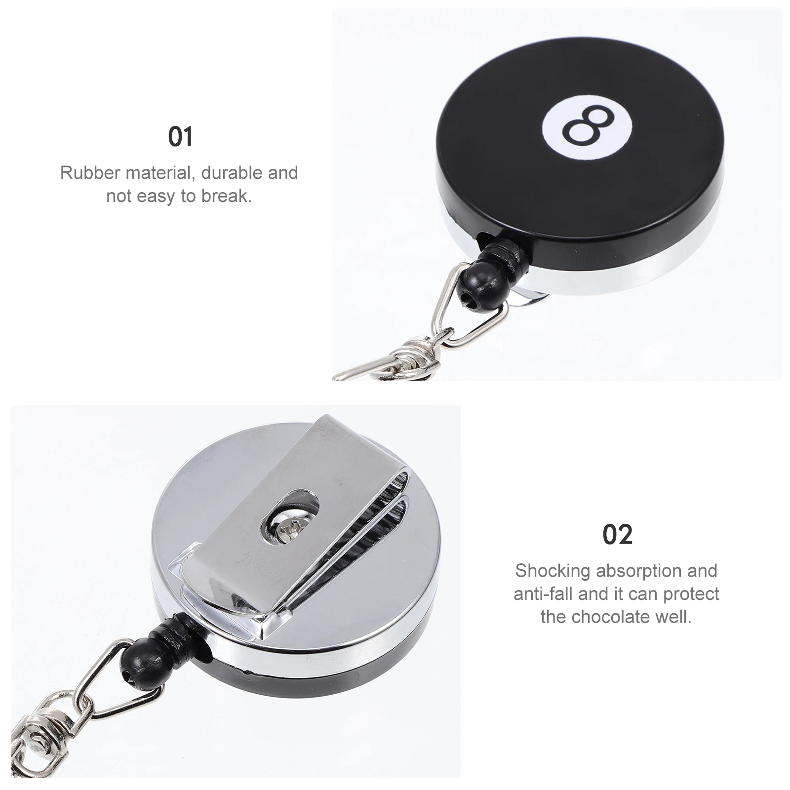 Schwarzer Pool-Queue-Kreidehalter, hochwertige Gummi-Kreidespitze für Billardtisch-Zubehör, langlebig, verschleißfest