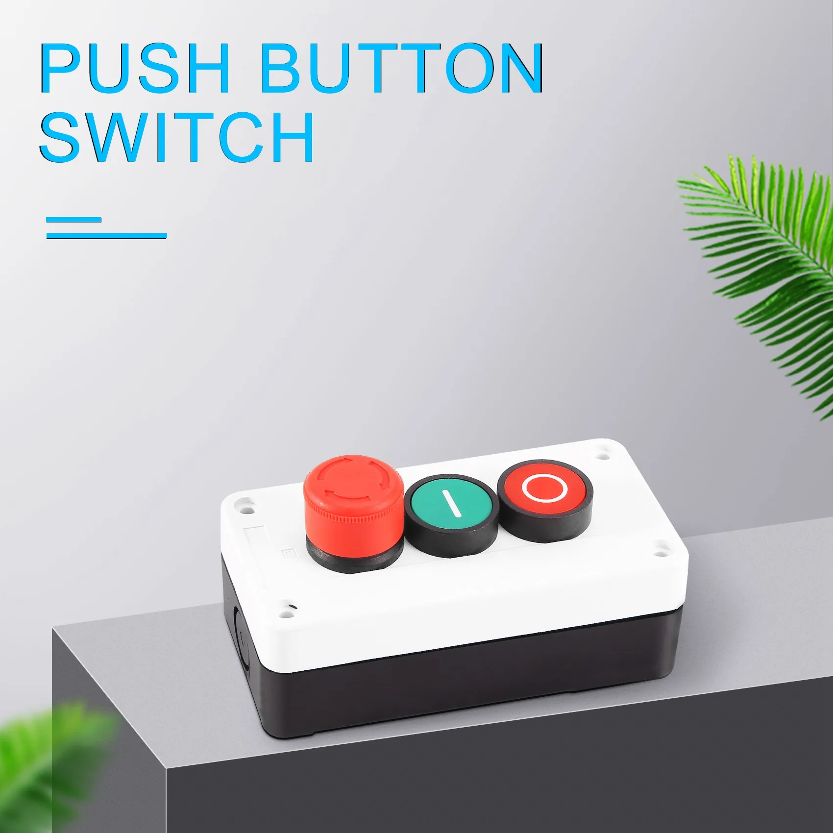 NC Emergency Stop NO Red Green Momentary Push Button Switch Station 600V 10A