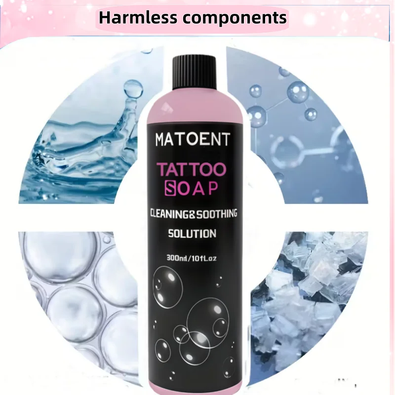 SUANGL 30/300ml Tattoo Pink Soap Cleaning Soothing Solution Professional Cleaning Supply Tattoo Studio Cleaning Kit Accessories view 5