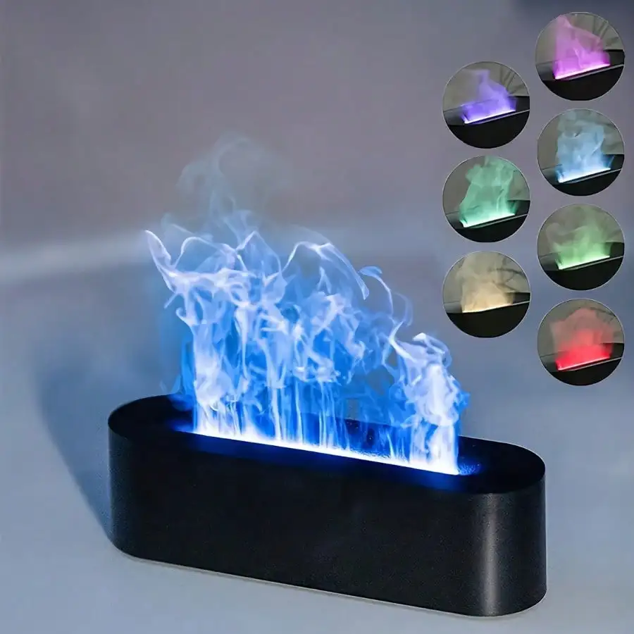 

Electric Aroma Diffuser, Fireplace Flame Aroma Diffuser, 5.07oz Ultrasonic Cool Mist Humidifier With Color Mood Light, Comfortable Essential Oil Diffuser For Sleep, Modern Minimalist Design For Home And Bedroom
