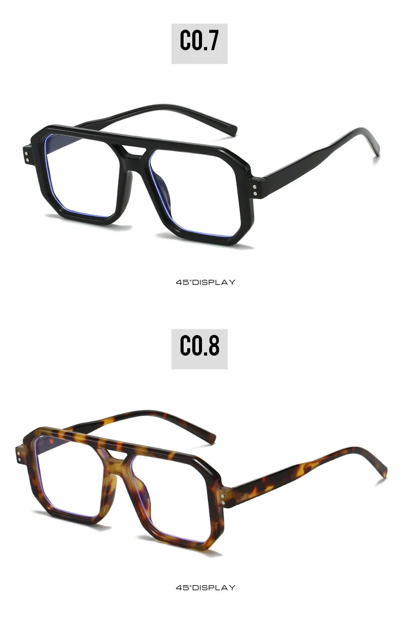 Neue Vintage Quadratische Sonnenbrille für Damen und Herren Marken-Rechteck-Sonnenbrille Ovale Brillen für Männer und Frauen – Detail 18