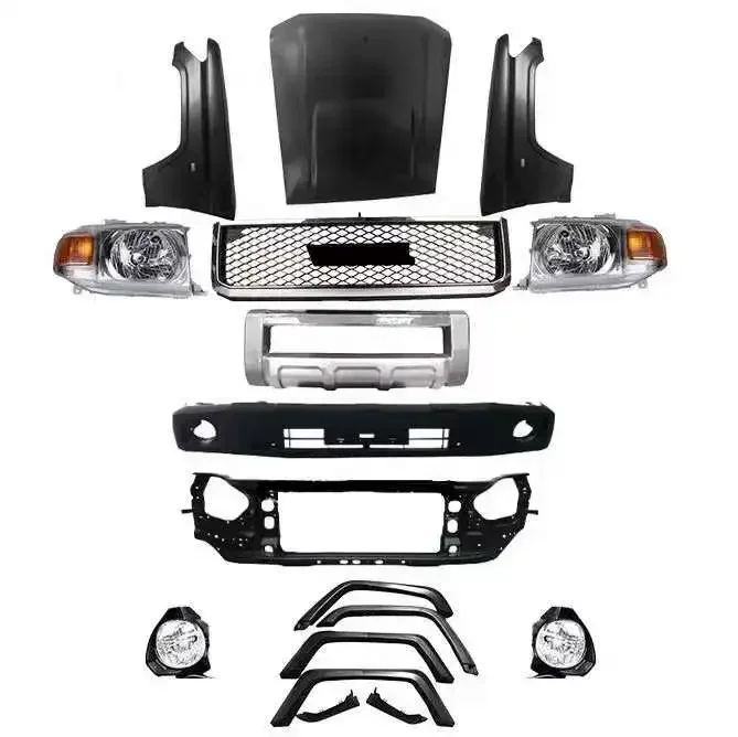 Conversion Kit Face Lift Front & Rear Bumper With Headlight For LC79 LC76