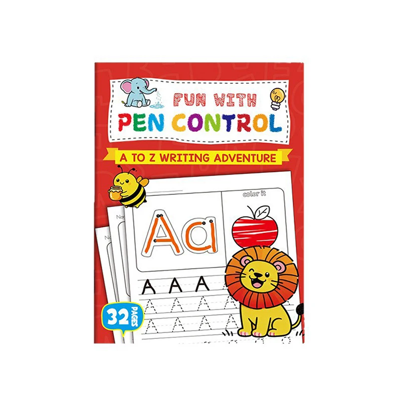 1Pcs Children's A-Z Writing Practice Books Alphabet Practice Books Learning Writing, Drawing Pages ActivitiesIllustration Book
