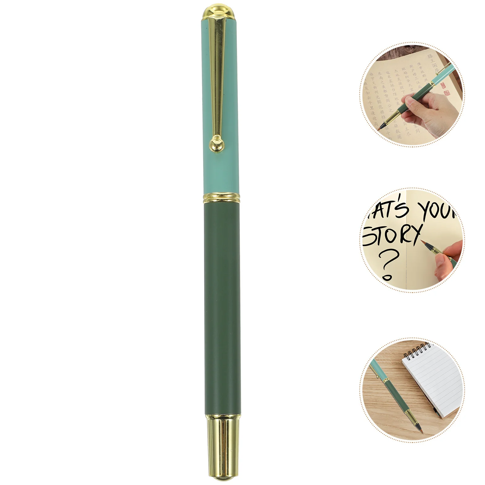 

1 Set Steel Brush Pen Portable For Chinese Calligraphy Practice Refillable Water Brush Pens Flexible Tip Drawing School Office