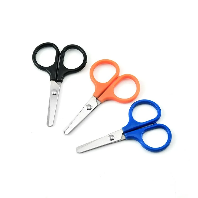 1pcs 9.5cm health scissors mini gauze dressing straight round scissors canvas bandage iron wire outdoor portable scissors small