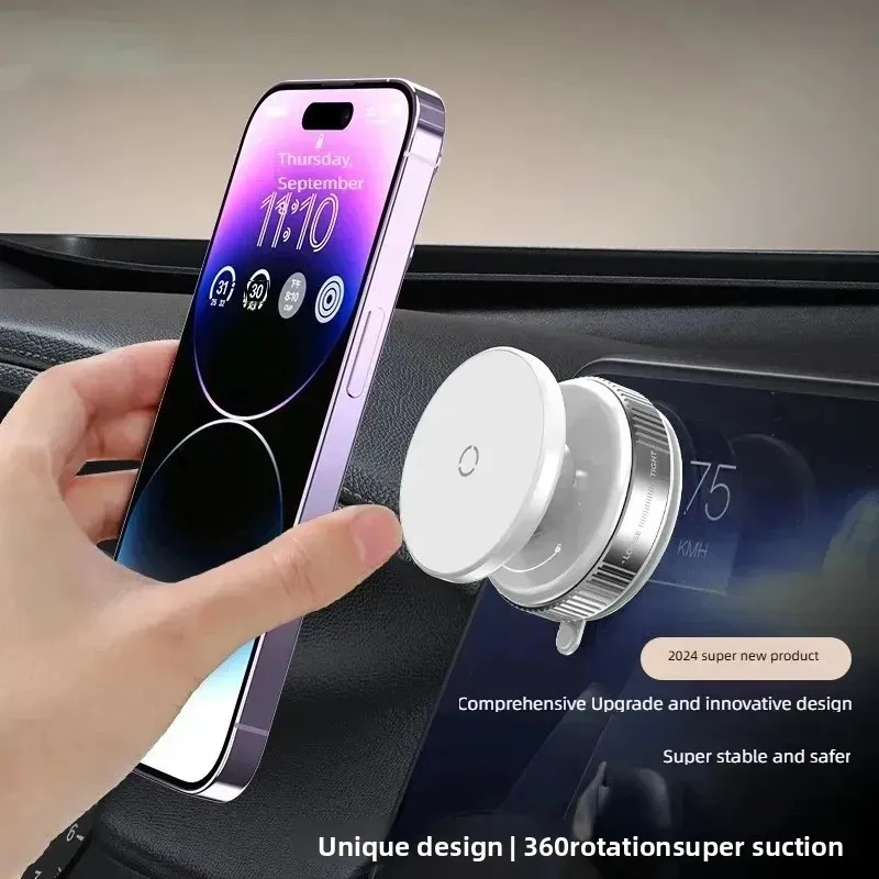 

Magnetic Phone Holder for Car,Vacuum Suction Phone stand, for your Car/Gym/Mirror/Smooth Surface,For iPhone and All Smartphones