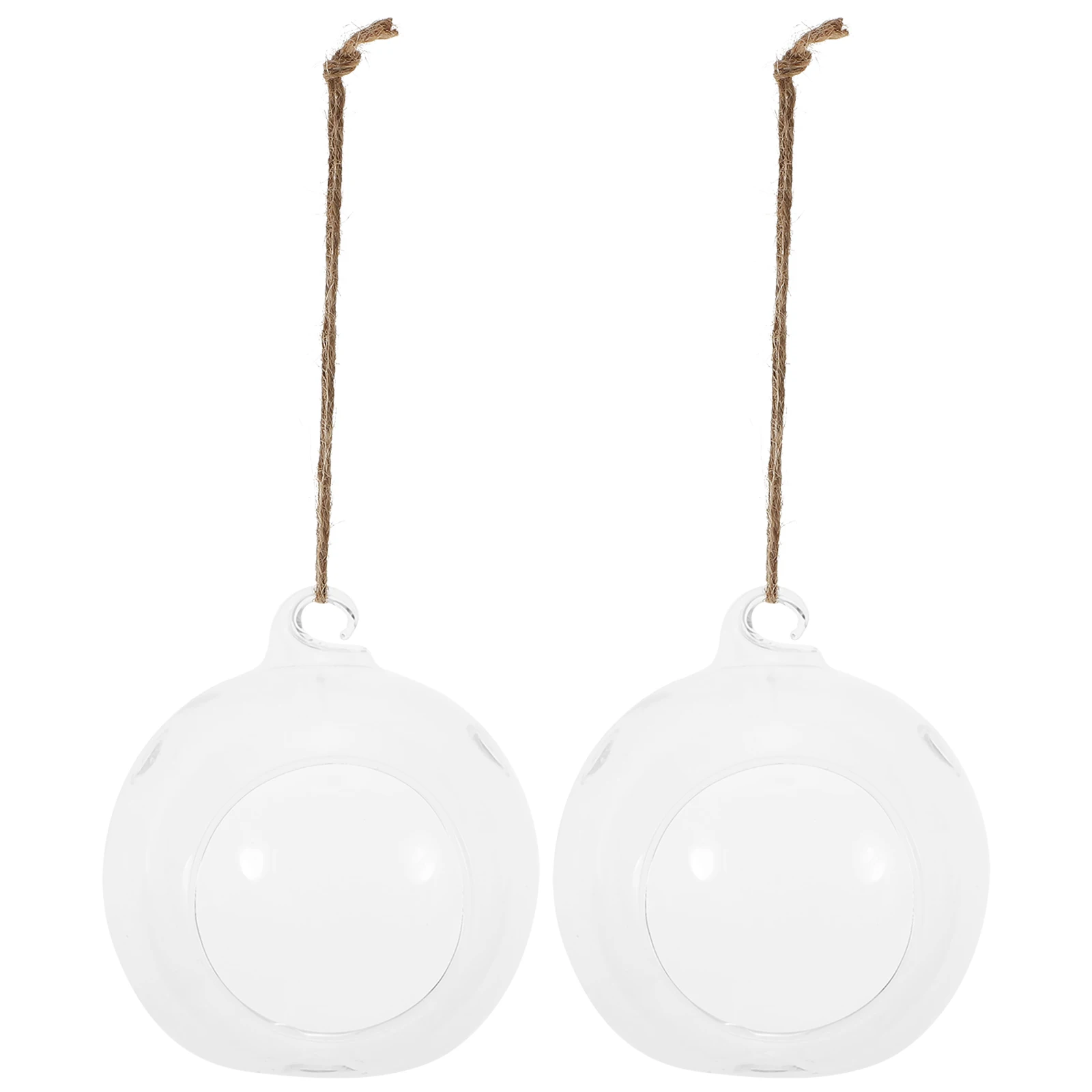 

2Pcs Clear Glass Hanging Terrarium Drought-Resistant Corrosion-Proof DIY Microlandscape Globe Indoor Decor Gift