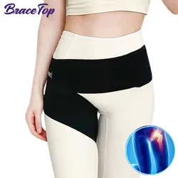 Hip Brace for Sciatica Pain Relief,Ease Pain From Pulled Thigh,Groin Injury,Compression Upper Leg Muscle Support Stabilizer Wrap