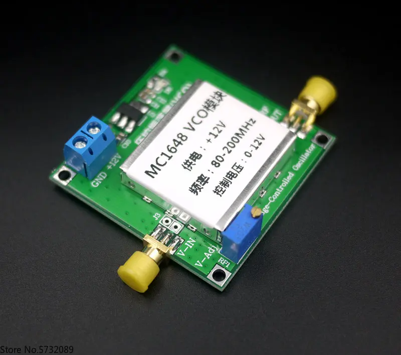 

VCO RF transmission module MC1648 chip supports audio input frequency adjustable band amplifier 80-200MHZ