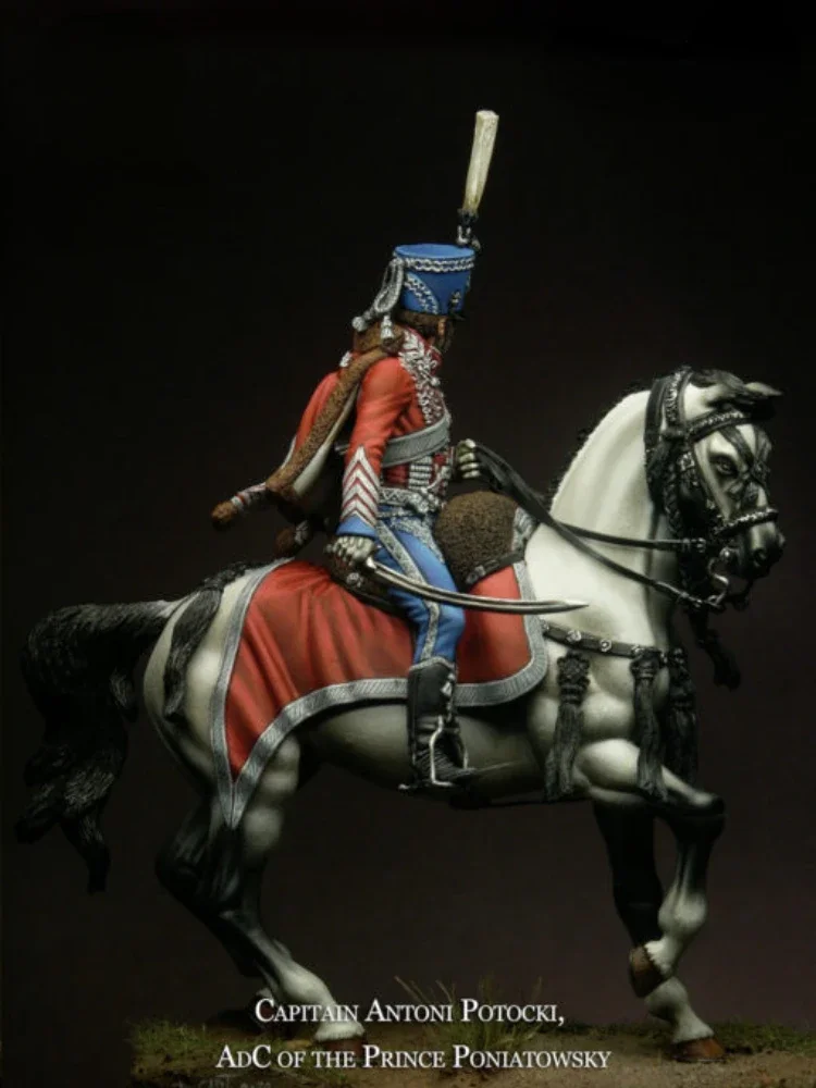 1/32 54mm Scale Resin Figure Assembled Model Kit Historical Military Capitain Antoni Potocki Unassembled Unpainted Free Shipping