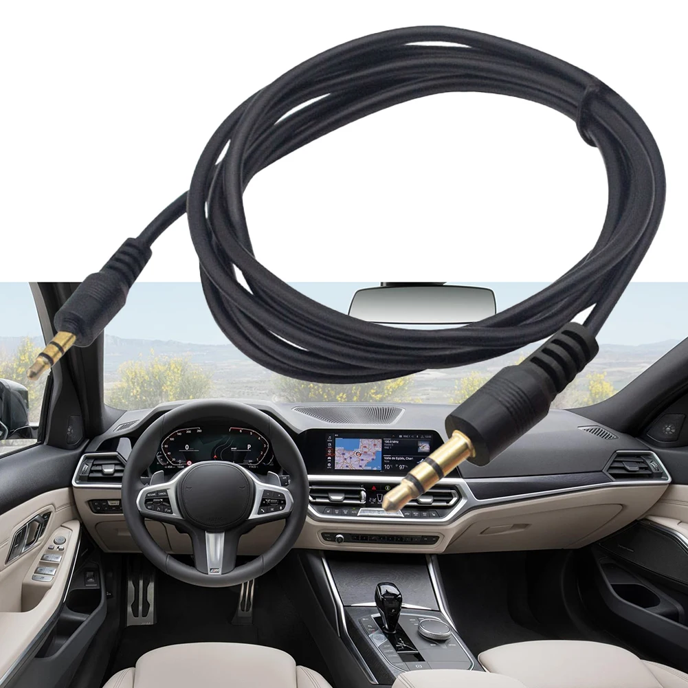 العلامة التجارية الجديدة شاحنة كابل الصوت 3.5 مللي متر 1 قطعة 300 سنتيمتر 5 متر كابلات واجهة الصوت الأسلاك النحاسية السوداء الذكور إلى الذكور أجزاء لا شيء