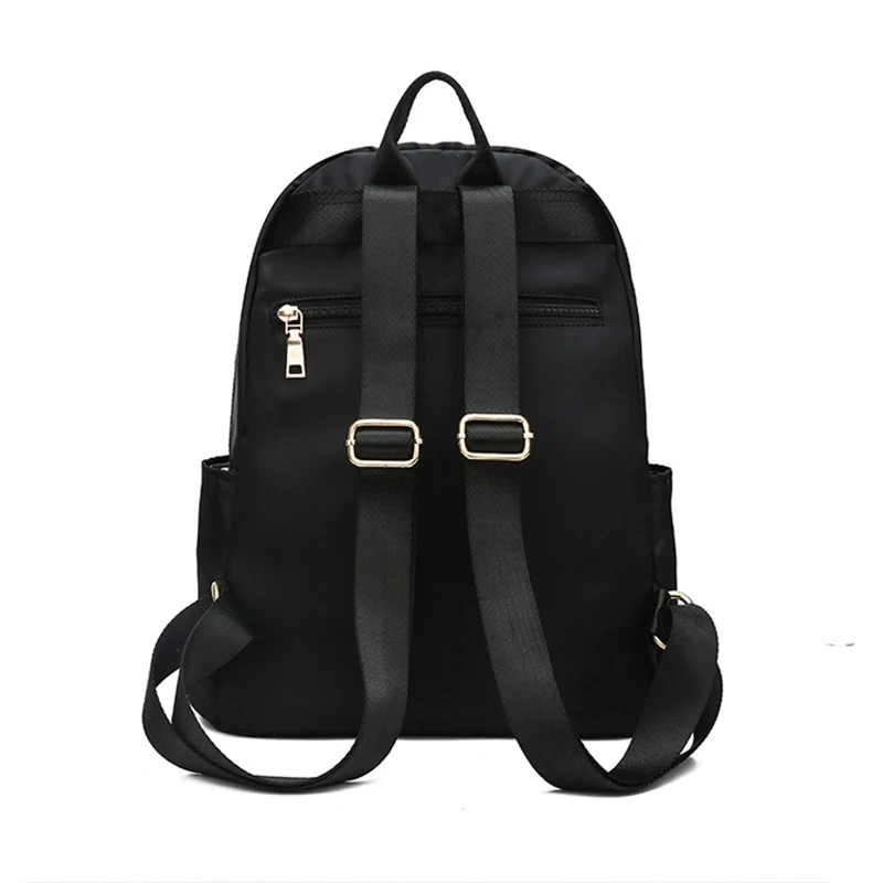 backpack women hiking Oxford cloth black large capacity casual and fashionable lightweight anti splash computer backpack