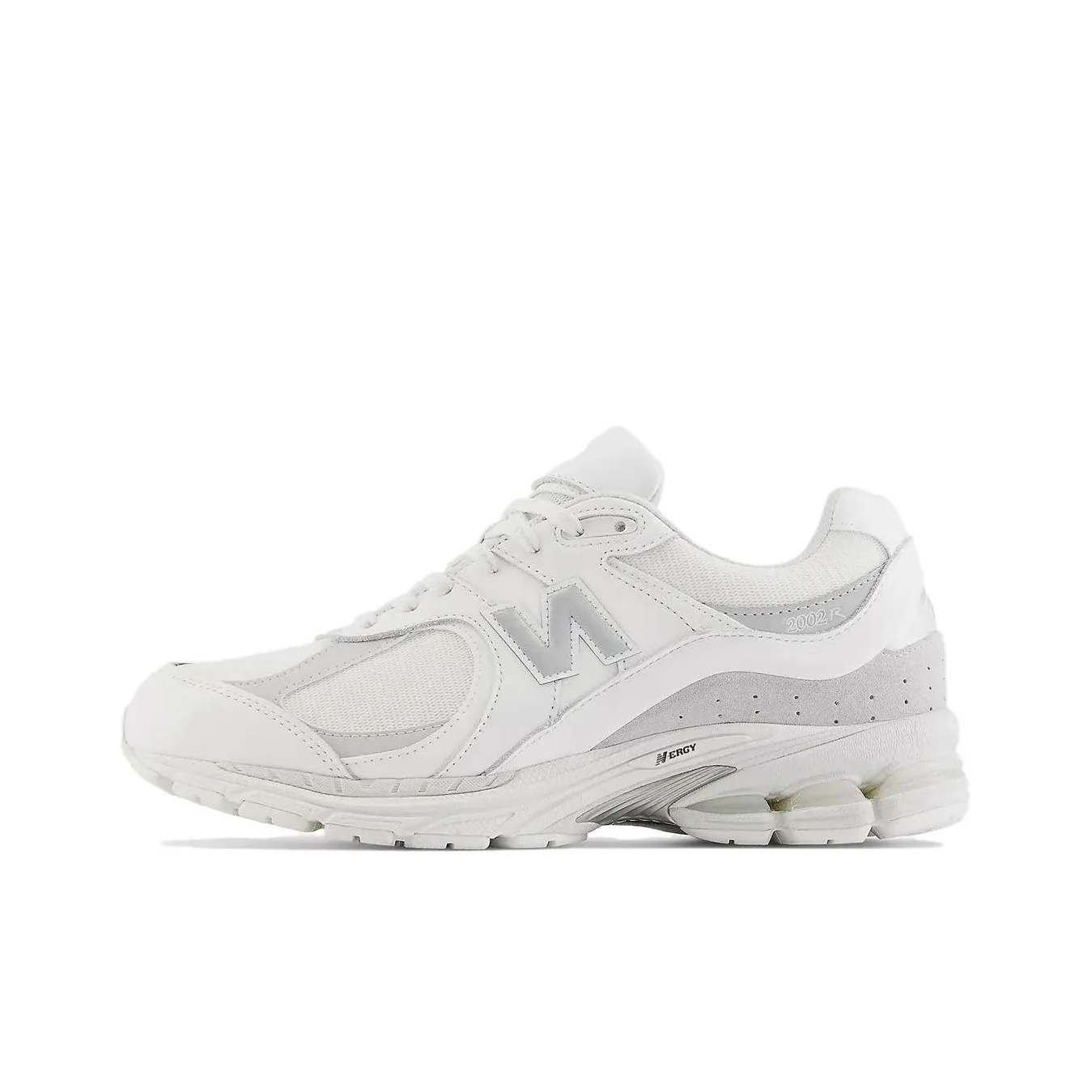 

New Balance NB 2002R Synthetic Leather Low-Top Running Shoes for Men, White and Gray