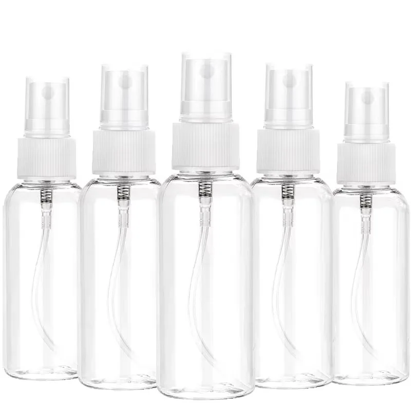 30/50/60/100ml Pet Transparent Alcohol Spray Small Spray Bottle Cosmetics Perfume Fine Mist Empty Bottle Spray Bottle