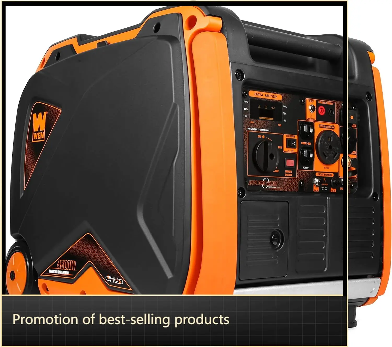 

4500 Watt Dual RV Ready Portable Inverter Generator With Fuel Shut Off Super Quiet