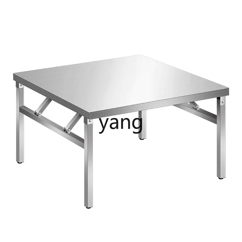 LH thickened stainless steel folding table portable stall writing table work picnic