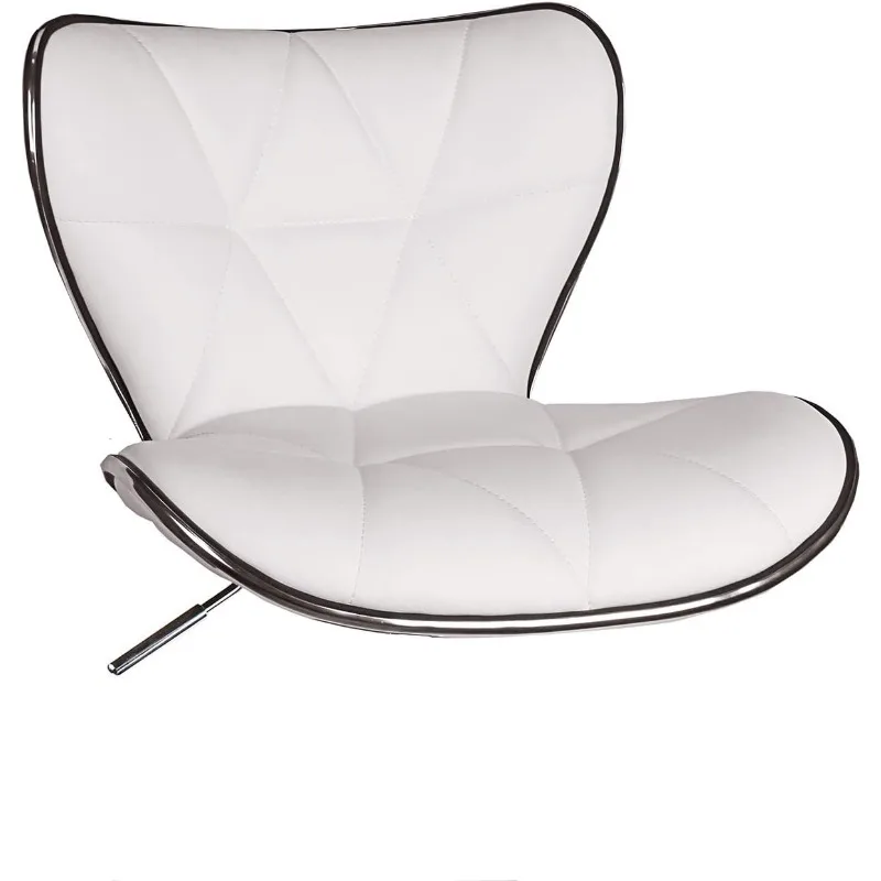 Leader Shell Back Barhocker 2er-Set, verstellbarer Barhocker mit Rückenlehne, drehbare Barhocker (weiß)