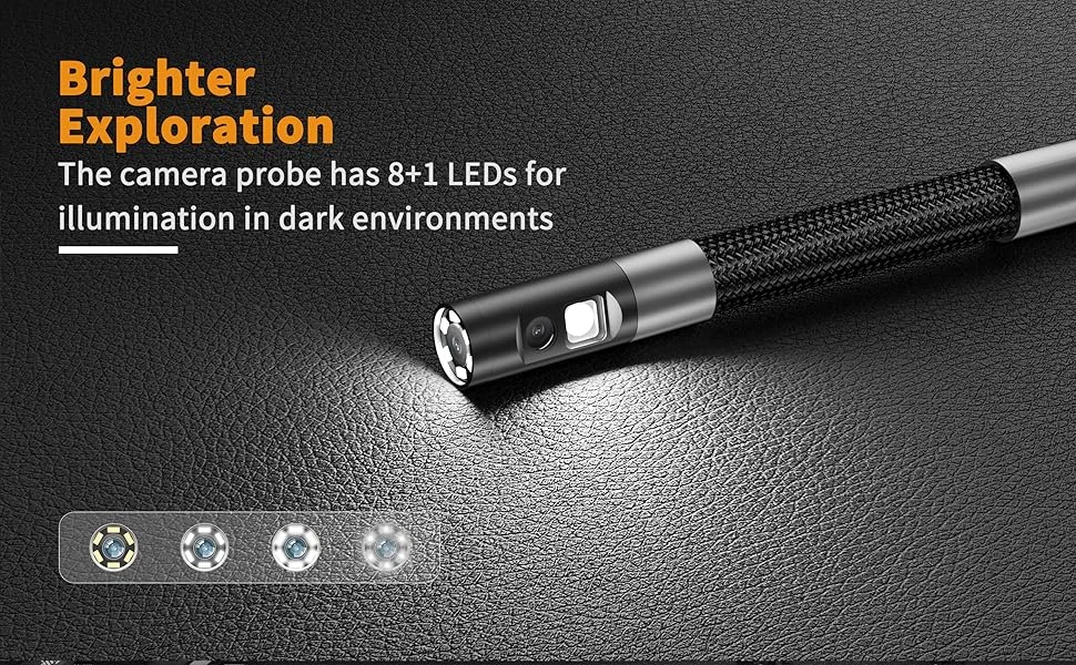 5-Inch 360 ° Rotating Dual-Lens Endoscope, 3.9MM IPS Endoscope Inspection Camera, Automotive Mechanical Industrial Endoscope